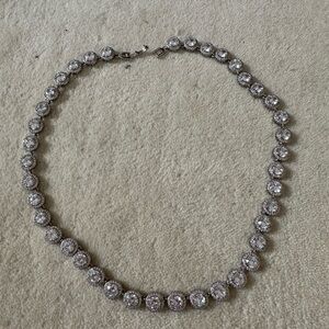 Dazzling Silver Crystal Necklace